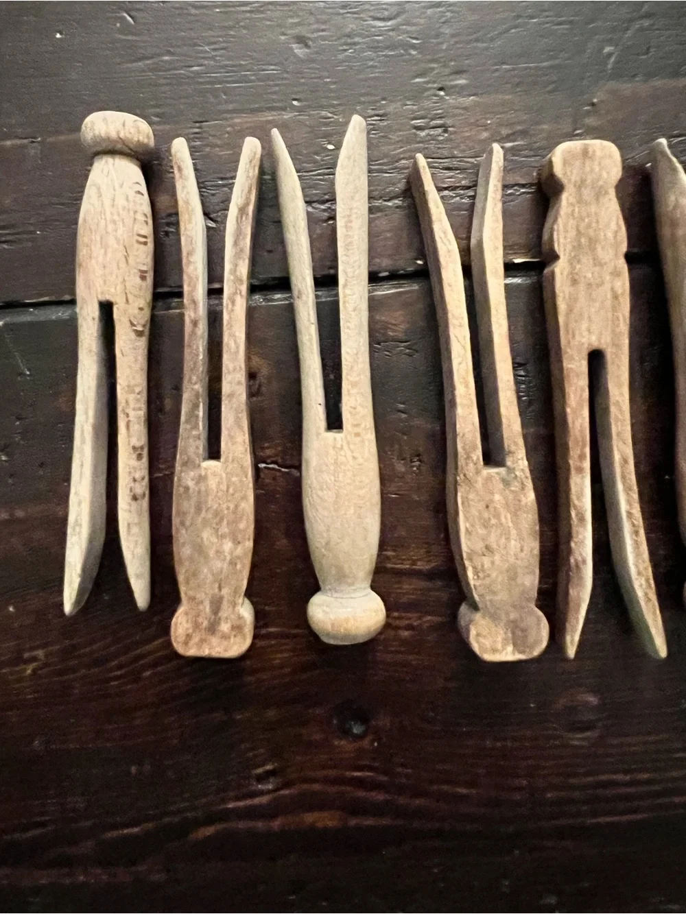 Vintage Wooden Clothespins (Set of 8)